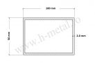 Teava aluminiu dreptunghiulara 100x50x2.0 mm 2